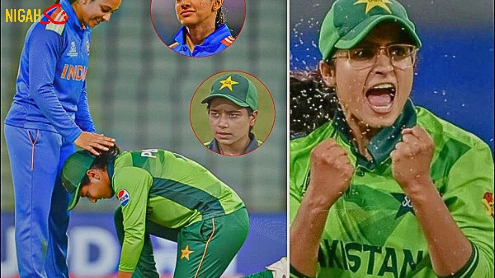 کیا فاطمہ ثنا نے بھارتی کھلاڑی کے پاؤں چھوئے تھے تصویر وائرل حقیقت سامنے آ گئی